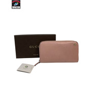 GUCCI グッチ 449347 ラウンドファスナー 長財布 ピンク サイフ