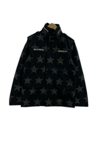 WACKO MARIA ジャケット M-65 スター柄 ミリタリージャケット 黒 38