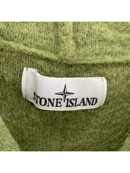 STONE ISLAND パーカー mohair knit hoodie GRN XL