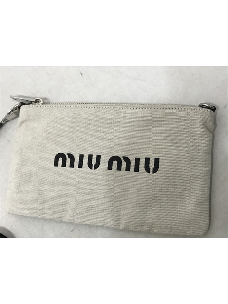 トートバッグ miu miu ラフィア/メッシュリバーシブルバッグ
