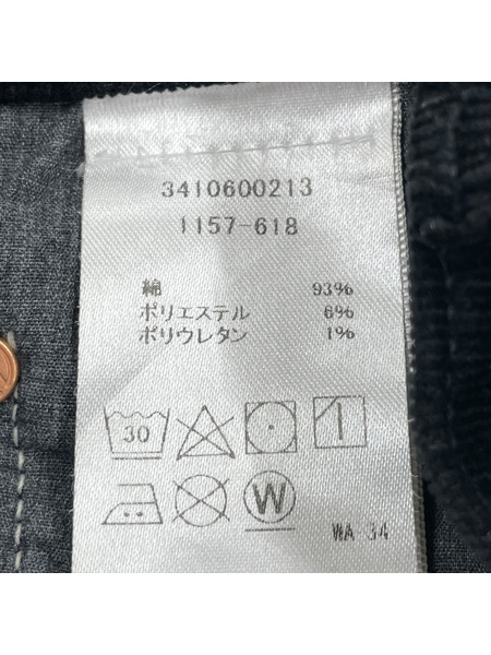 mother パンツ コーデュロイ/BLK