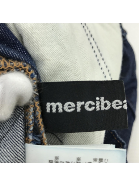 mercibeaucoup ロングスカート x LEE ウシロマエデニム/ブルー