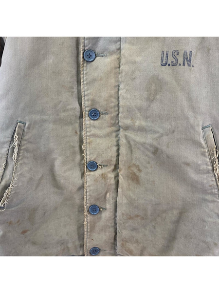 OLD・VINTAGE ジャケット 40's US.NAVY N-1 Deck Jacket (38) カーキ[値下]