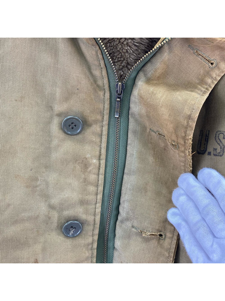 OLD・VINTAGE ジャケット 40's US.NAVY N-1 Deck Jacket (38) カーキ[値下]