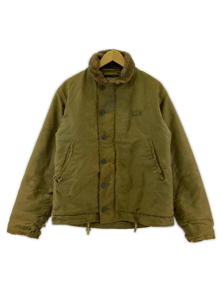 OLD・VINTAGE ジャケット 40's US.NAVY N-1 Deck Jacket (38) カーキ[値下]