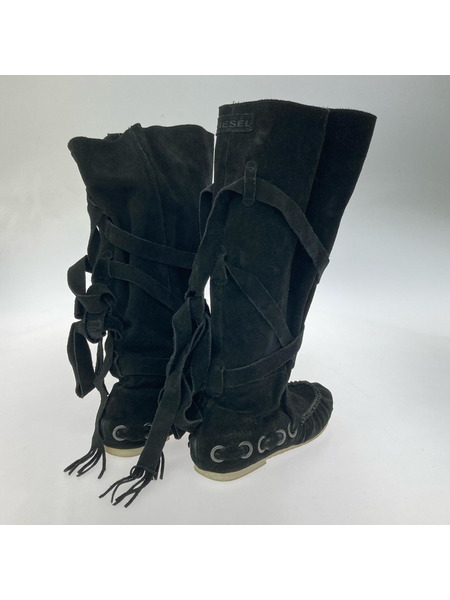 DIESEL ブーツ スエード BLK 24.0cm