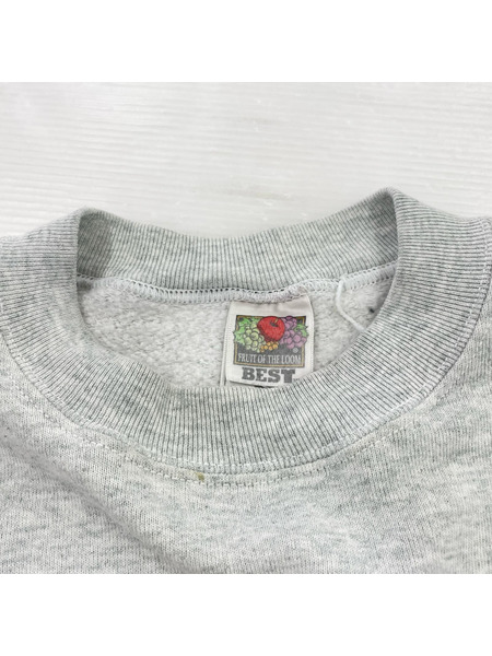 スウェット・トレーナー fruit of the loom 90s ビックプリント グレー[値下]