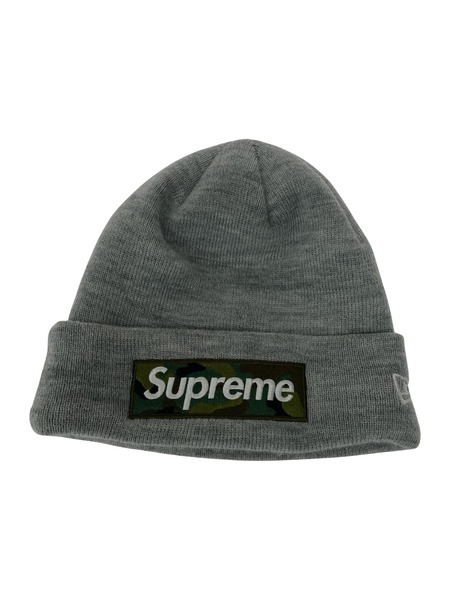 最新作売れ筋が満載 Supreme ニットキャップ supreme×New Era カモボックスロゴ 帽子