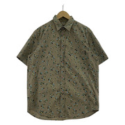 STUSSY 半袖シャツ 90s USA製 ドット総柄S/Sシャツ ベージュ M