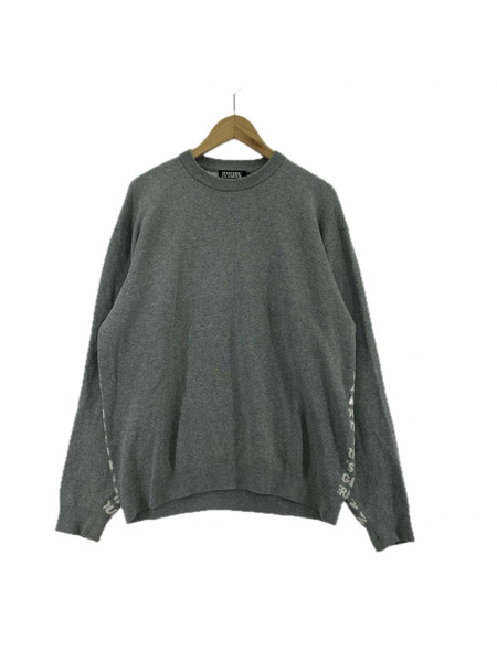 HYSTERIC GLAMOUR HYSTERIC LOGO柄 ジャガードニット L グレー 02211NS02