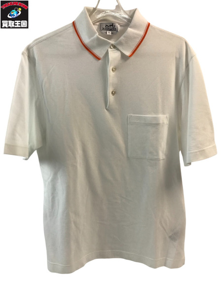 HERMES エルメス ポロシャツ サイズM ホワイト 白 イタリア製