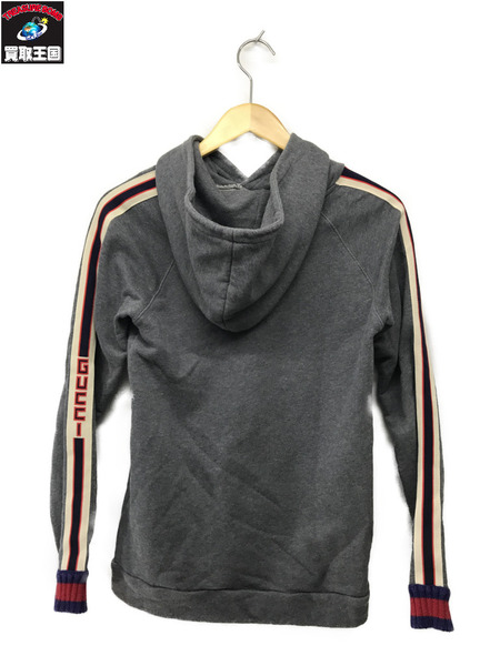 GUCCI  ラインパーカー 灰 (12)