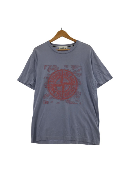 STONE ISLAND S/S デザインtee 紫 (L)[値下]