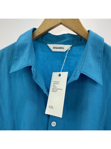 DIGAWEL Side pocket L/S shirt (2) ブルー[値下]