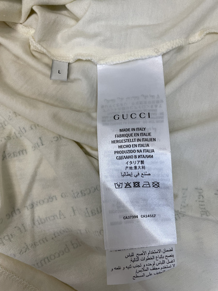 GUCCI 19AW MANIFESTO MASK マスクプリントTee L アイボリー 493117-XJBTY