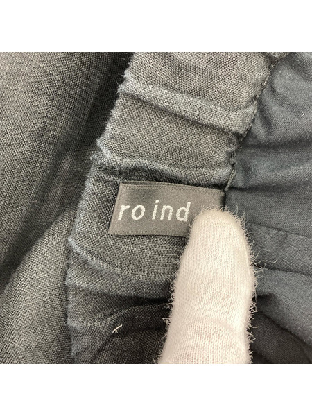 パンツ mizuiroind/リネンボリュームイージーパンツ/BLK