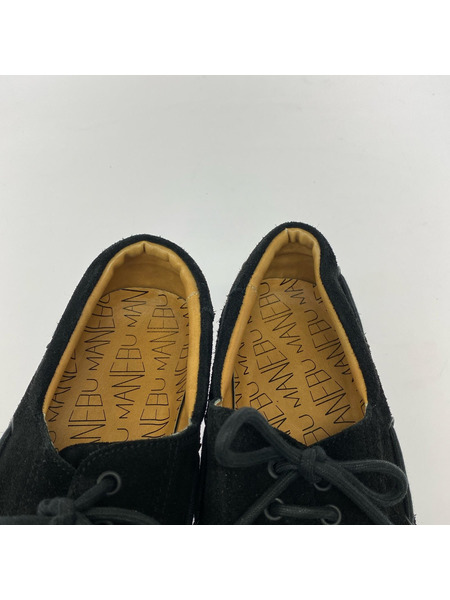 シューズ MANEBU スウェードシューズ 黒 40