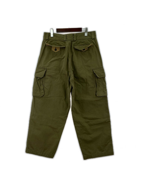 パンツ Alier Aizenay ヘリンボーン カーゴパンツ カーキ