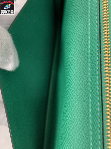 HERMES ベアンスフレ バイカラー 長財布 サイフ B 刻印 エルメス
