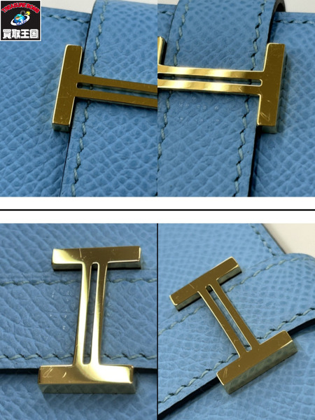 HERMES ベアンスフレ バイカラー 長財布 サイフ B 刻印 エルメス