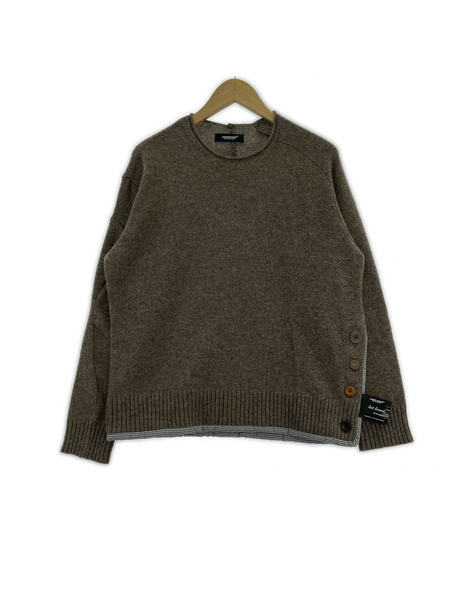 UNDERCOVER ニット・セーター ウール・ヤクニットプルオーバー (2) 茶