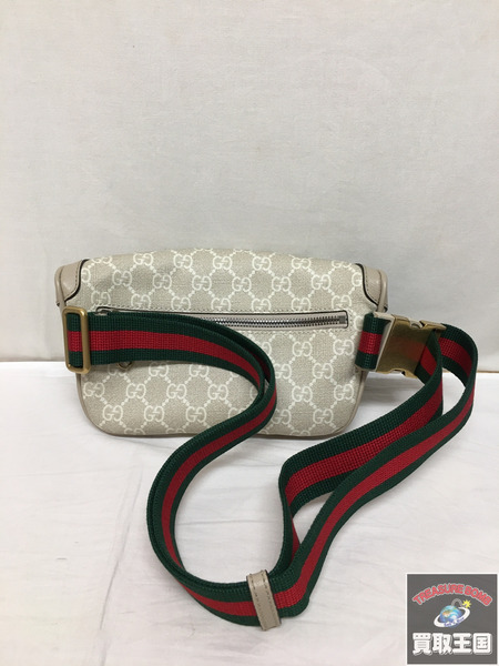 Gucci　GGスプリーム インターロッキングG ウエストバッグ ボディバッグ
