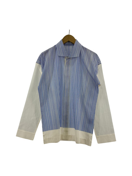 HOMME　PLISSE ISSEY MIYAKE　長袖シャツ　SIZE2 HP71FJ003[値下]
