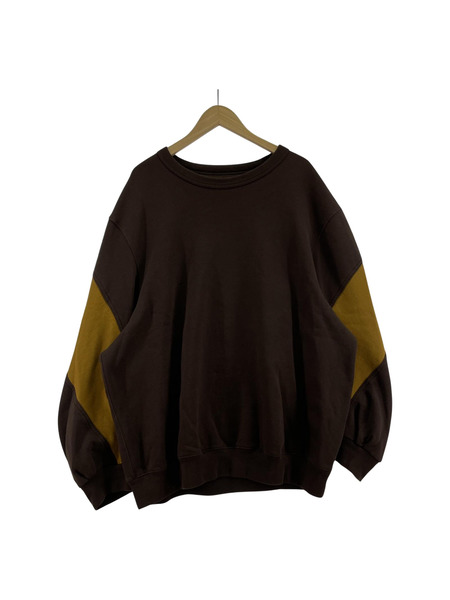 DRIES VAN NOTEN DRIES VAN NOTEN トルコ製 2トーンスウェット 茶 (L)