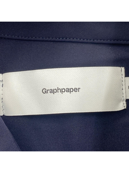 graphpaper 25SS Flex Tricot S/S Pullover Shirt O/S ネイビー GM252-50038