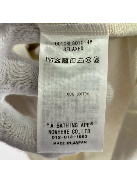 A BATHING APE COLOR STONE COLLEGE RELAXED FIT TEE L 白