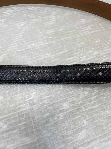 Andrea D’AMICO パイソンレザーベルト 黒