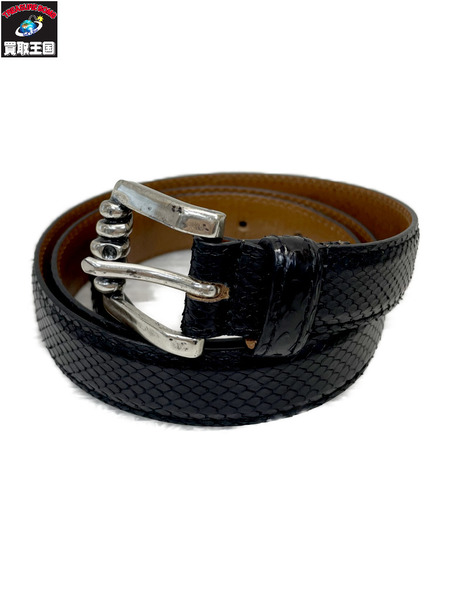 Andrea D’AMICO パイソンレザーベルト 黒