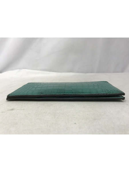 札入れ・マネークリップ HERMES クロコダイル エメラルドグリーン