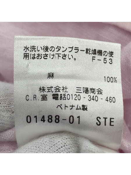 MACKINTOSH PHILOSOPHY 長袖シャツ リネンシャツ ピンク (40)