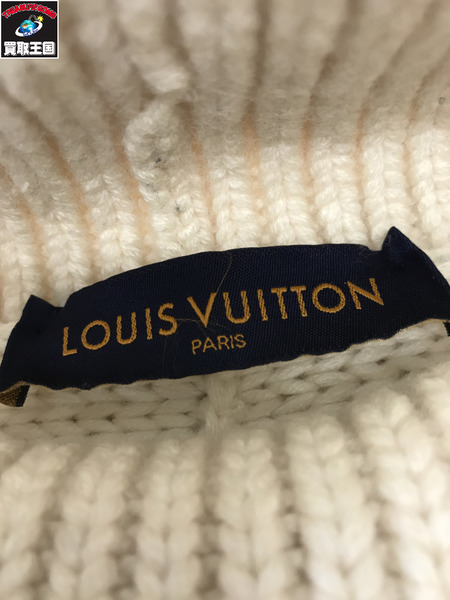 LV ウールカシミヤ タートルネック ニット アイボリー (L)VCCM08