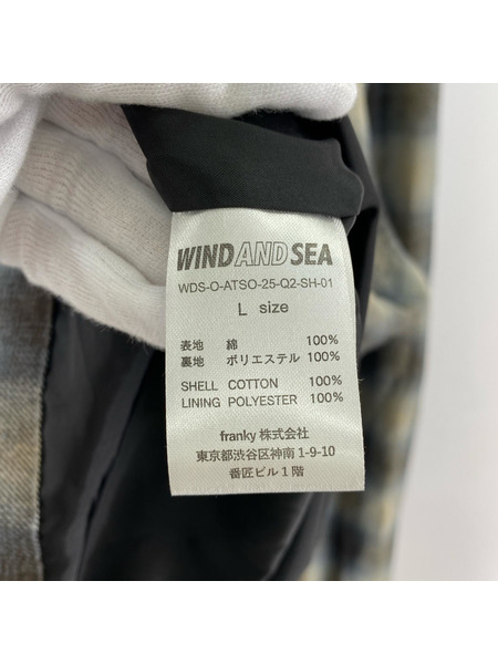 WIND AND SEA ブルゾン・ジャンパー PLAID PATTERN ZIPSHIRT (L)