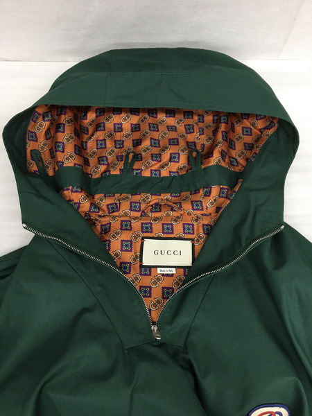 GUCCI　メンズラグ衣料 GGロゴ アノラックパーカー (50) 緑