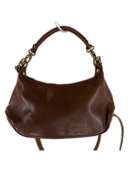 CI-VA ショルダーバッグ 茶 2WAY レザー