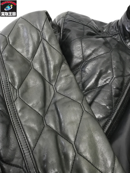 COACH キルティング レザージャケット 黒 S[値下]