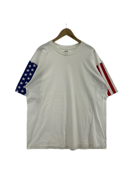 OLD・VINTAGE 半袖Tシャツ・カットソー 90s Sleeve stars and stripes 白 XL