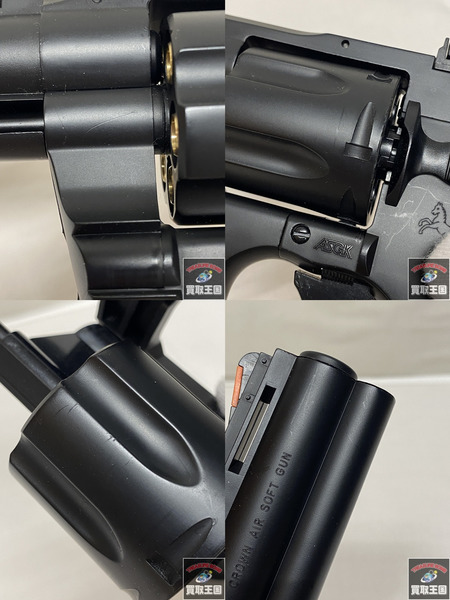 クラウンモデル コルトパイソン　.357マグナム　4インチ ガスガン 0.49J