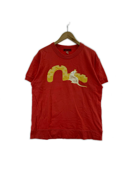 YAMANE 半袖Tシャツ・カットソー プリント カモメチーズ赤 (42)