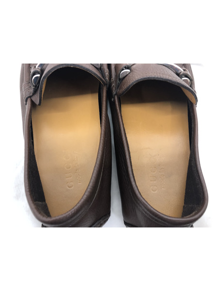 靴 GUCCI ドライビングシューズ ホースビット 茶 6
