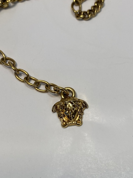VERSACE  ロゴプレートネックレス ゴールド