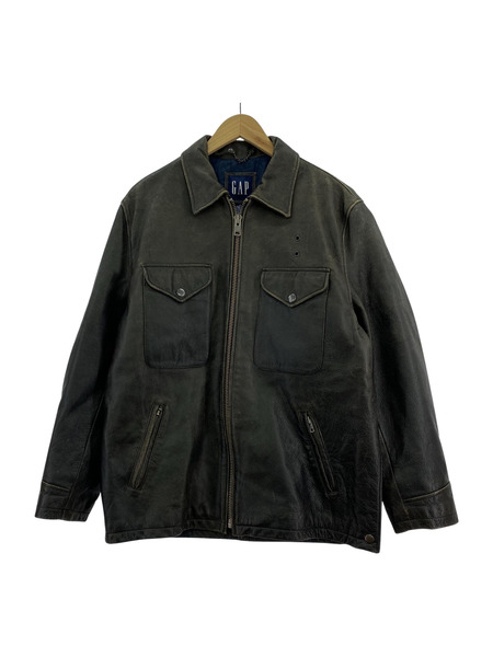 GAP レザージャケット 00s LEATHER POLICEMEN JACKET M