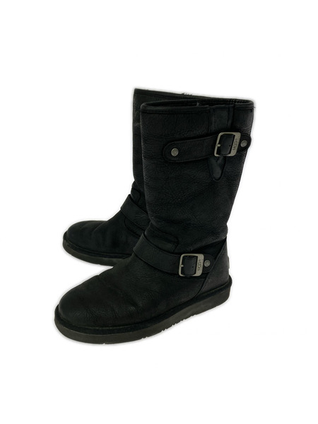 UGG ブーツ ロングブーツ レザー  23.0cm ブラック