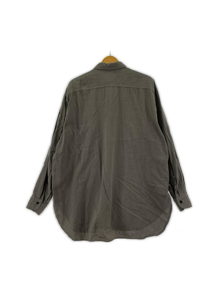 COMOLI 24SS ヨリ杢ワークシャツ 2 グレー