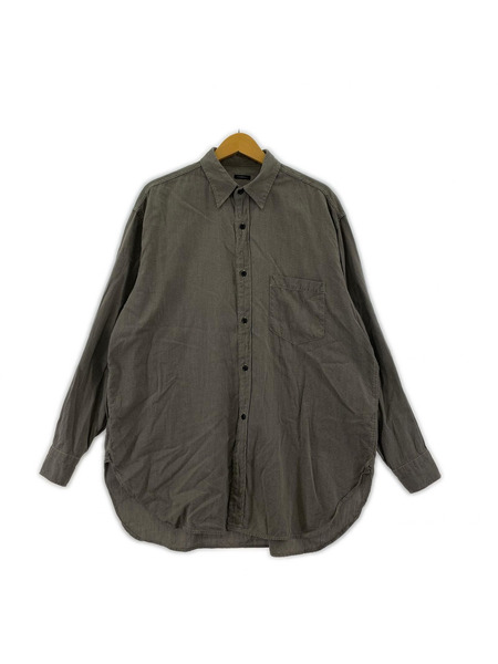 COMOLI 24SS ヨリ杢ワークシャツ 2 グレー