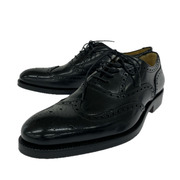 LAZZERI by VISARUNO イタリア製 ウイングチップシューズ 黒 (40)