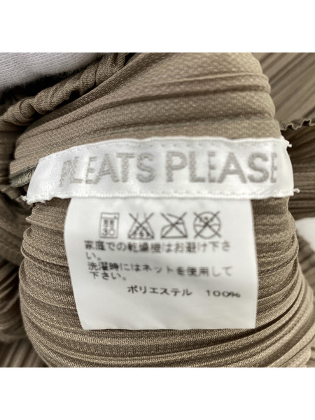 PLEATS PLEASE SSカットソー グリーン/グレー